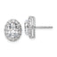 14K White Gold 1/2 ct Lab-Created Diamond VS/SI+ G+ Oval-Cut Halo Earrings