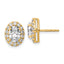 14k 2 1/2 carat Lab Grown Diamond VS+ F+ Complete Oval Halo Earrings
