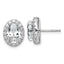 14k White Gold 3 1/2 carat Lab Grown Diamond VS+ F+ Complete Oval Halo Earrings