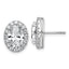 14k White Gold 4 3/4 carat Lab Grown Diamond VS+ F+ Complete Oval Halo Earrings