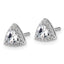 14K White Gold 5/8 ct Lab-Created Diamond VS/SI+ G+ Halo Earrings