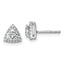 14K White Gold 5/8 ct Lab-Created Diamond VS+ F+ Halo Earrings