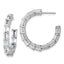 Emerald-Cut Lab-Grown Diamond Hoop Earrings in 14K White Gold (6 1/2 ct. tw.) - Sophia Jewelers