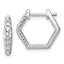14k White Gold 1/2 carat Lab Grown Diamond VS+ F+ Complete Fashion Hoop Earrings