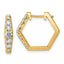 14k 1 carat Lab Grown Diamond VS+ F+ Complete Fashion Hoop Earrings