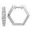 14k White Gold 1 1/2 carat Lab Grown Diamond VS+ F+ Complete Fashion Hoop Earrings