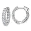 Princess Lab-Grown Diamond Hoop Earrings in 14K White Gold (4 ct. tw., VS+ F+) - Sophia Jewelers