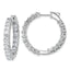 Princess Lab-Grown Diamond Hoop Earrings in 14K White Gold (6.12 ct. tw., VS/SI+ G+) - Sophia Jewelers