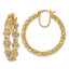 14k 4 carat Lab Grown Diamond VS+ F+ Complete Fashion Hoop Earrings