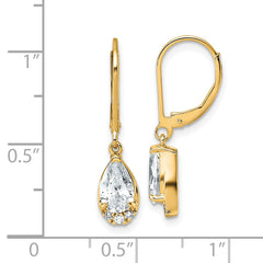 True Origin 14K Yellow Gold 1 3/4 carat Lab Grown Diamond VS+ F+ Complete Leverback Earrings