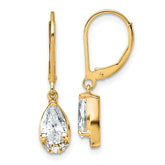 True Origin 14K Yellow Gold 1 3/4 carat Lab Grown Diamond VS+ F+ Complete Leverback Earrings