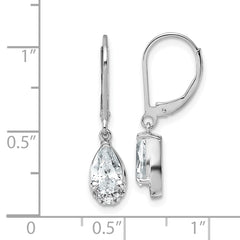 True Origin 14K White Gold 1 3/4 carat Lab Grown Diamond VS+ F+ Complete Leverback Earrings