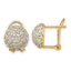 14k 1 5/8 carat Lab Grown Diamond VS+ F+ Pave Ball Complete Leverback Post Earrings