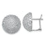 14k White Gold 4 carat Lab Grown Diamond VS+ F+ Pave Ball Complete Leverback Post Earrings
