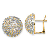 14k 4 carat Lab Grown Diamond VS+ F+ Pave Ball Complete Leverback Post Earrings