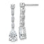 14k White Gold 2 1/2 carat Lab Grown Diamond VS+ F+ Complete Fashion Dangle Post Earrings