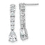 14k White Gold 2 1/2 carat Lab Grown Diamond VS+ F+ Complete Fashion Dangle Post Earrings