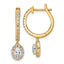 14k 1 carat Lab Grown Diamond VS+ F+ Complete Dangle Hoop Earrings