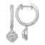 14k White Gold 1 carat Lab Grown Diamond VS+ F+ Complete Dangle Hoop Earrings