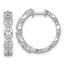14k White Gold 3/8 carat Lab Grown Diamond VS+ F+ Complete Fashion Hoop Earrings
