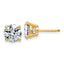 14K Yellow Gold 3 ct Lab-Created Diamond VS+ F+, 4-Prong Stud Earrings