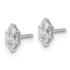 14kw 1/2 ctw Lab Grown Diamond VS+ F+ Marquise 6 Prong Earring
