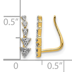 14k 1/8 carat Lab Grown Diamond VS/SI+ G+ Complete Ear Climber
