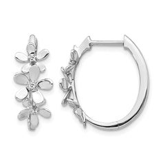 14k White Gold Diamond Earrings