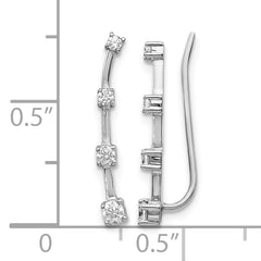 14k White Gold 1/3 carat Lab Grown Diamond VS/SI+ G+ Complete Ear Climber