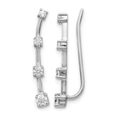 14k White Gold 1/3 carat Lab Grown Diamond VS/SI+ G+ Complete Ear Climber