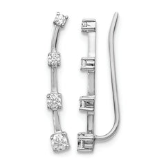 14k White Gold 1/3 carat Lab Grown Diamond VS/SI+ G+ Complete Ear Climber