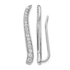 14k White Gold 1/2 carat Lab Grown Diamond VS/SI+ G+ Complete Ear Climber