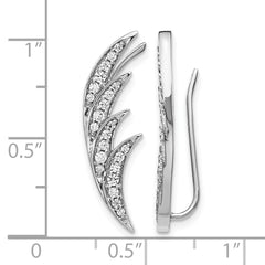 14k White Gold 1/2 carat Lab Grown Diamond VS/SI+ G+ Complete Ear Climber
