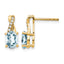 10k Aquamarine and Diamond Earrings