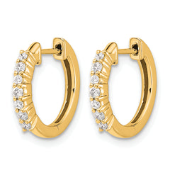 10k Diamond Hinged Hoop Earrings