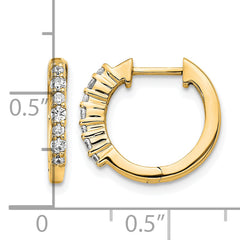 10k Diamond Hinged Hoop Earrings