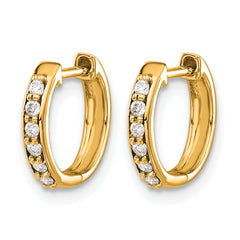 10k Diamond Hinged Hoop Earrings