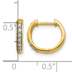 10k Diamond Hinged Hoop Earrings