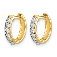 10k Diamond Hinged Hoop Earrings