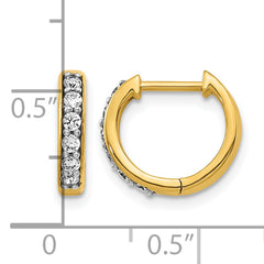 10k Diamond Hinged Hoop Earrings