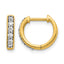 10k Diamond Hinged Hoop Earrings