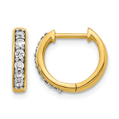 10k Diamond Hinged Hoop Earrings