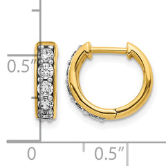 10k Diamond Hinged Hoop Earrings