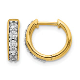 14k 1/2 carat Lab Grown Diamond VS/SI+ G+ Complete Hinged Hoop Earrings
