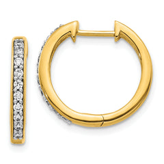 14k 1/4 carat Lab Grown Diamond VS/SI+ G+ Complete Hinged Hoop Earrings
