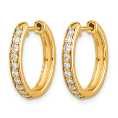 10k Diamond Hinged Hoop Earrings