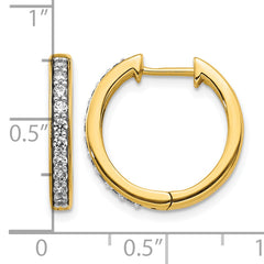 10k Diamond Hinged Hoop Earrings