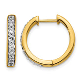 10k Diamond Hinged Hoop Earrings