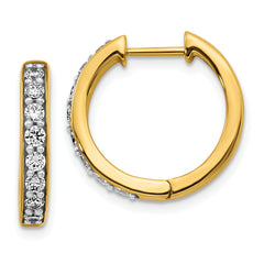 14k 1/2 carat Lab Grown Diamond VS/SI+ G+ Complete Hinged Hoop Earrings