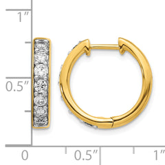 10k Diamond Hinged Hoop Earrings